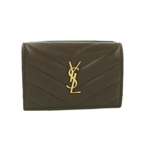 SAINT LAURENT PARIS Cassandra Matelass Origami Wallet Tri - Picture 1 of 5